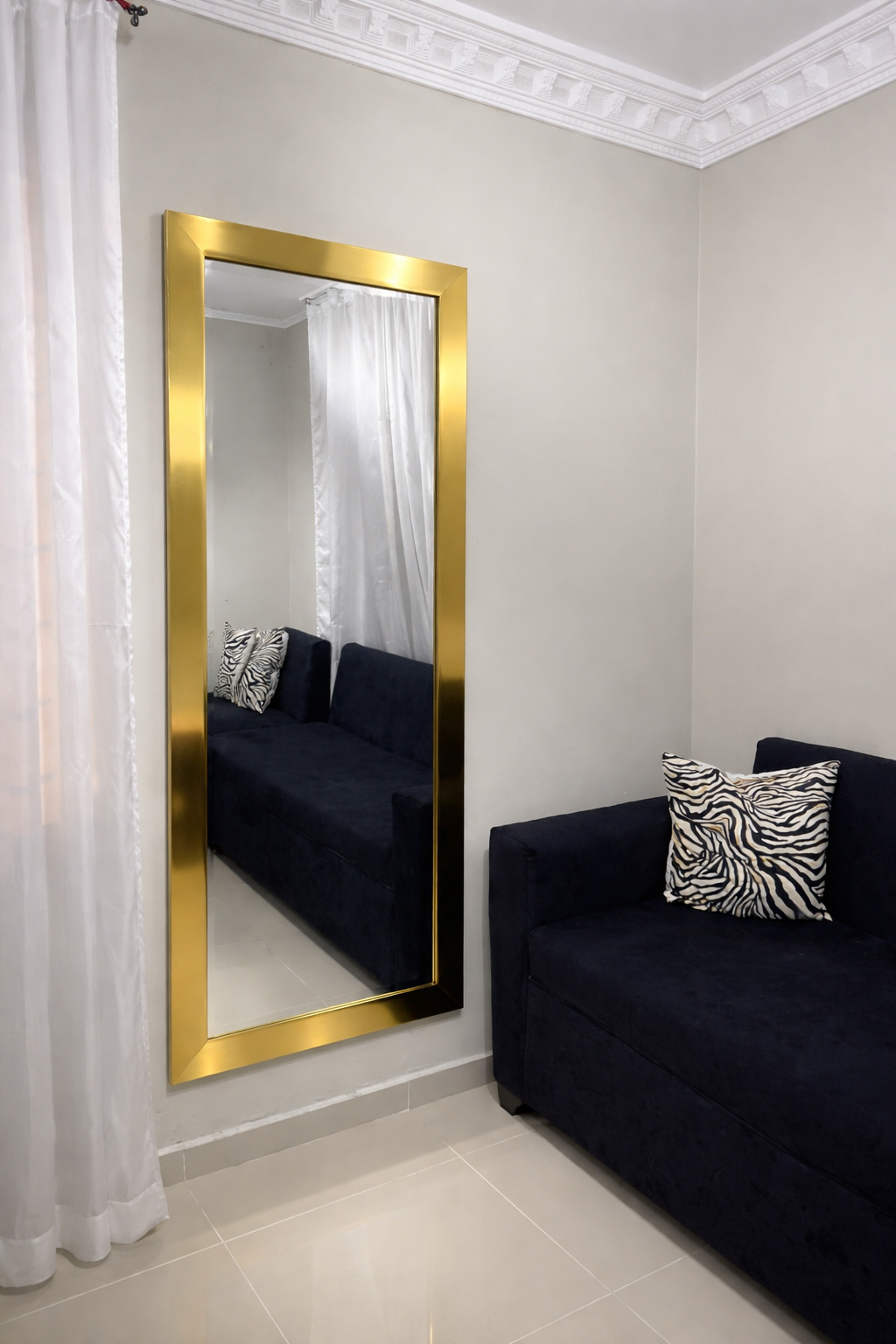 Espejo 25x65 Dorado