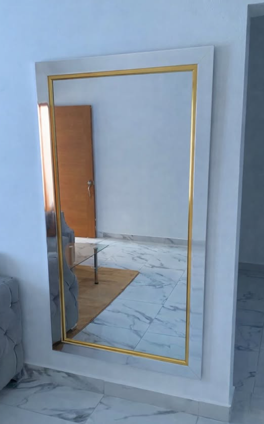 Espejo 37x67 Plata + Dorado