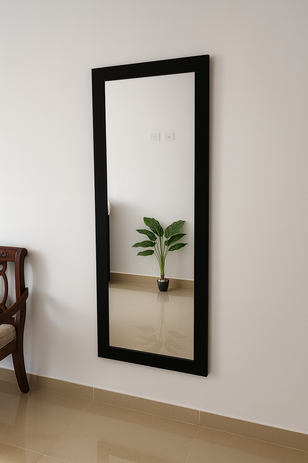 Espejo 25x65 Negro