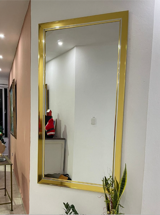 Espejo 35x65 Semibatea Dorado Con Plata